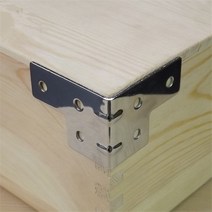 4pc 실버 스타일 철 코너 브래킷 나무 케이스 금속 커넥터 모서리 커버 상자 각도 가장자리 보호 하드웨어 액세서리