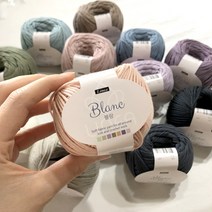 블랑 실 65g / 왕초보 뜨개질용 패브릭얀 원단실 가방 러그 인형 소품 코나 Blanc, 720 진핑크
