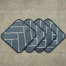 3D 헤링본 에어매쉬 방석 4장 45x45, 아이보리
