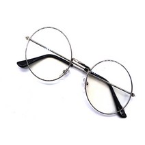 동그란 패션 안경 안경테 동글이 안경 은색
