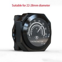 듀얼트론 썬더2 오토바이 전기 스쿠터 시계 방수 모토크로스 및 리어 뷰 액세서리, 03 thermometer black