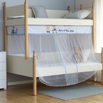 사각모기장 2층 침대 무설치 모기장 집들이선물 기숙사 여름 필수템 필수품, D.귀여운곰-이중 문 모기장 + B.1.0mx1.9m