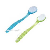 2 PCS 긴 취급 바디 욕조 샤워 백 브러쉬 스크러버 마사지 장애 도우미 녹색 & 블루, 하나