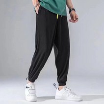 봄 아이스 조거 팬츠 남수감 트레이닝 바지 얇은 속건 트렌드 남성복 바지