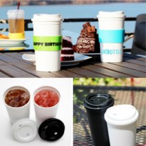 리유저블컵 제주 텀블러 투명 콜드컵 보온 보냉 제작 각인 제로웨이스트 친환경, 블루, 믹스화이트