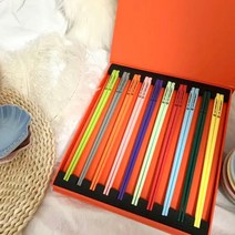 르 쿠르제 세라믹 도자기 젓가락 10색 10쌍 선물용 집들이 돌잔치 개업 선물