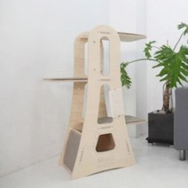 공빙향 제작방식 원목 친환경 자작나무 스크래처 캣타워 아기고양이 노령묘, 1개, 스윗하우스