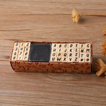 날짜도장 네임 이름 숫자 스탬프 다이어리 캐릭터 40 Pcs 알파벳 우표 세트 diy 나무로되는 고무 편지, [02] handwriting, 02 handwriting