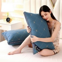 조선호텔베개 마이크로화이바 호텔 침대 및 아침 식사 코어 베개 머리 가정 학생 기숙사 침구 낮은, Romantic Embroidery+Middle pil, Romantic Embroidery+Middle pil
