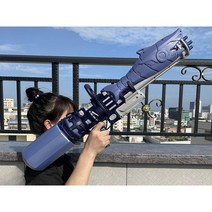 대형 대용량 물총 개틀링 워터건 워터밤 물놀이 여름 축제용, 블루 샤크 물총 (용량 1500ml)