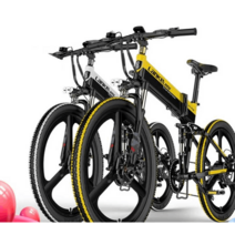 클래식 전기자전거 출퇴근 배달용 경량형 장거리용, 상세이페이지 참고, 48V10AH블랙 옐로 주행 거리 100km