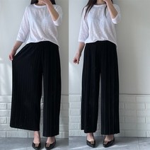 [1+1] 봄 플리츠 와이드 팬츠 주름 바지 통바지