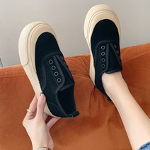 레오파드 통굽화 여 2022 봄가을 캐주얼 통굽 슈즈 단화 슬립온