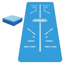 COANSEN 접이식 요가 매트 길이 182.9cm(72인치) x 너비 81.9cm(31.5인치) 6mm 여성용 남성용 TPE 미끄럼 방지 질감 표면 보관 가방 포함 모든 유, 72