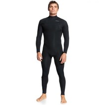 Quiksilver 퀵실버 남성 4/3세션 백 지퍼 잠수복, Black, Medium