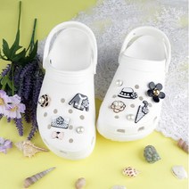브랜드없음 크록스 입체 지비츠 럭셔리 진주 보석 명품 9pcs 세트 LXRY-001