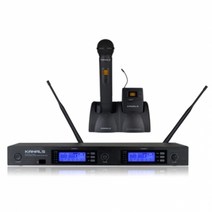 엔터그레인 900MHZ 2그룹 32채널 무선 마이크 KANALS(카날스) BK-9000N, 핸드+헤드셋마이크