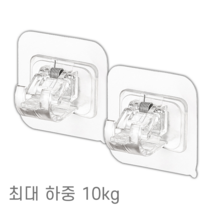 압축봉 홀더 (10kg 하중) 못없이 붙이는 무타공 접착식 브라켓 홀더, 06_봉걸이 투명 10kg (3세트) 6개
