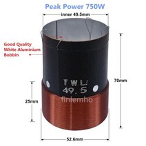 스피커 서브 우퍼 보이스 코일 49551515mm 4 층 와이어 자동차 베이스 구리 블랙 알루미늄 포머 포함 1 강아지, WX495