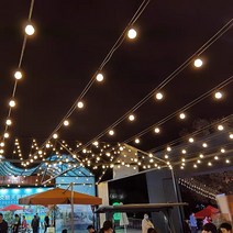 시그마엘이디 스트링라이트 전등선 30M 30소켓(블랙), 블랙