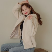 제이에프앤씨 러블리 양털 오버핏 후드점퍼 후리스