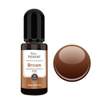쪽염색 천염색물감 패브릭 섬유 모자 수지 주얼리 제작 용 솔리드 컬러 에폭시 안료 10ml/병 액체 착색제, 01 Brown