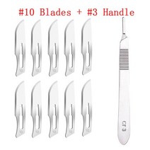 미니약통 여행약통 1/10Pcs 탄소 강철 핸들 블레이드 키트 조각 칼 수리 도구 세트 DIY 커팅 PCB 동물 메스, 09 Set 1, 세트 6