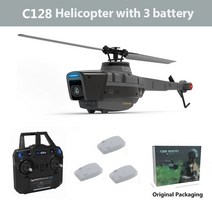 드론 입문용 가성비 카메라 C128 2.4G RC 헬리콥터 4 프로펠러 1080P 6 축 전자 자이로스코프 공기 압력 vs C127 C186 높이, [03] C128 3B Original Box