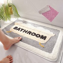 파스텔 발매트 인테리어 거실 캐릭터 러그 욕실매트+매직행주, 파스텔발매트(배쓰룸) + 매직행주(사은품 증정)