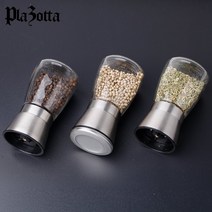 plazotta 스테인레스 스틸 분쇄 탱크 바다 소금 검은 후추 수동 연삭 병
