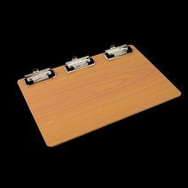 딱판 빌지패드 가로형 원목 우드클립보드 종이판 판떼기 판때기 clipboard 영수증받침, 2클립