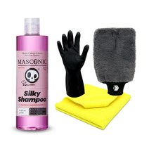 매스코닉 실키 카샴푸 500ml 고농축 중성 세차샴푸 타월 장갑, A-2 실키샴푸 500 미트 세트