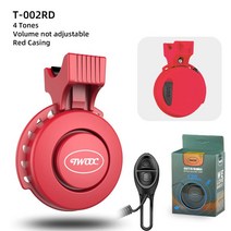 TWOOC 자전거 벨 전자 경적 스쿠터 오디오 경고 안전 트럼펫 사이렌 사이클링 USB 충전식 T-002, T-002 RD 4 Tones