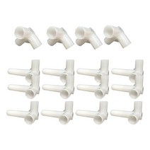 GHSHOP 가정 정원을 위한 3방향 이음쇠 티 부속품 가구 연결관 이음쇠 관, 하얀색, PVC