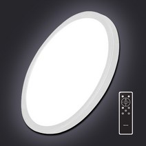 탄탄 LED 스마트엣지 리모콘 원형 방등 50W 조명 (화이트)