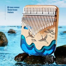 kalimba 17 21 톤 엄지 손가락 피아노 calimba 모든 단단한 나무 바다 고래 악기 초보자를위한 액세서리 선물, 크레인 17 키