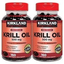 커클랜드 시그니쳐 크릴 오일 500mg 160정 X 2병, 160정*2병
