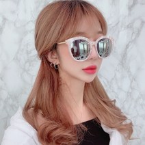 VANANA2 핑크 오버사이즈 미러 선글라스