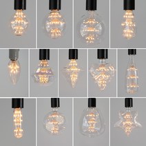 포커스 FOCUS LED눈꽃 엘디자인램프 감성램프 카페램프 클래식램프 에디슨램프, D95다이아-2w-전구색-E26, 1개