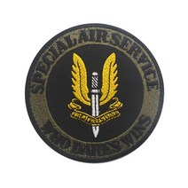 오바로크패치 영국 육군 SAS 특수 항공 서비스 부대 자수 패치 배지 엠블럼 6*8.5cm 액세서리 후크 및 루프