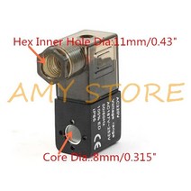 게이트 밸브 버터플라이 전기 부품 AC 220V 4.5VA 또는 6.0VA 50/60Hz 공압 솔레노이드 코일 4V210 DC 12V/24V 24V/36V/110V/220V/380, [02] 220V, 02 220V