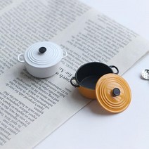 실제 유사 주방 꾸미기 미니 냄비 미니어쳐 사무실 자취방인테리어 카페 입주선물 책상 협탁, 레드