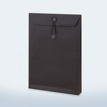 단추 달린 하도메 봉투 크라프트지 서류 각 대봉투 레트로 무지 끈달린 엽서 편지 회사 등기 클래식 케이스 A4 세로 검정