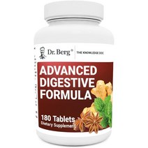 닥터베르그 어드밴스 다이제스티브 포뮬라 사과식초 베타인 진저 페퍼민트 180정 Dr. Berg Nutritionals Advanced Digestive Formula, 1개
