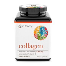 Youtheory 비타민 C 함유 콜라겐 290정(1병) 미국직송 305043, Advanced Formula with Vitamin