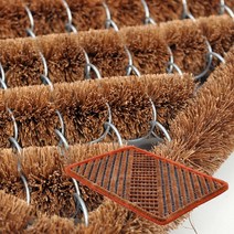 공사장 외부 흙마당 신발털이 야자 철매트 야외코일매트 철코일발판, 1개