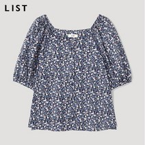 LIST_02 [리스트] 하트넥 플라워 패턴 블라우스_TWWBLM60110_DN