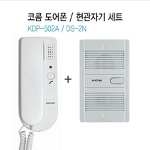 간편한 배선시공 벽면노출 다세대주택 세대현관 통화 문열림 2선방식 인터폰+초인종, KDP-502/DS-2N