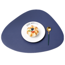 IAWI 북유럽 조약돌 식탁매트 방수 가죽 7컬러 [당일출고], 네이비, 41 x 34cm