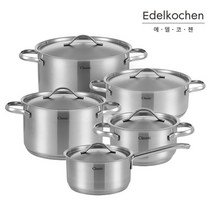 에델코첸 바닥3중 3ply 인덕션 IH 클래식 샤틴 스테인레스 304 스텐냄비, 전골 24cm